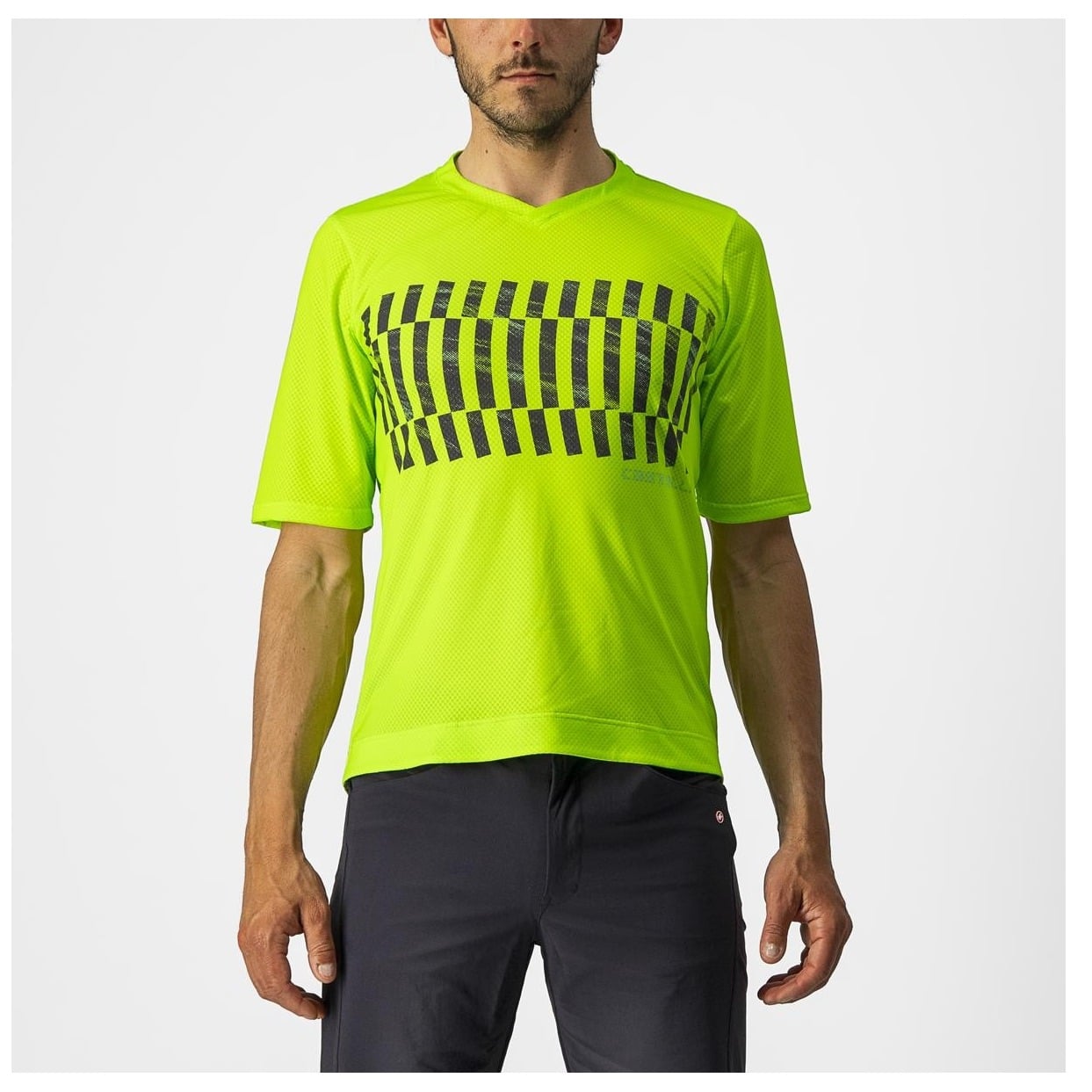 Tricou Castelli Trail Tech Tee Galben Fluo/Negru-M