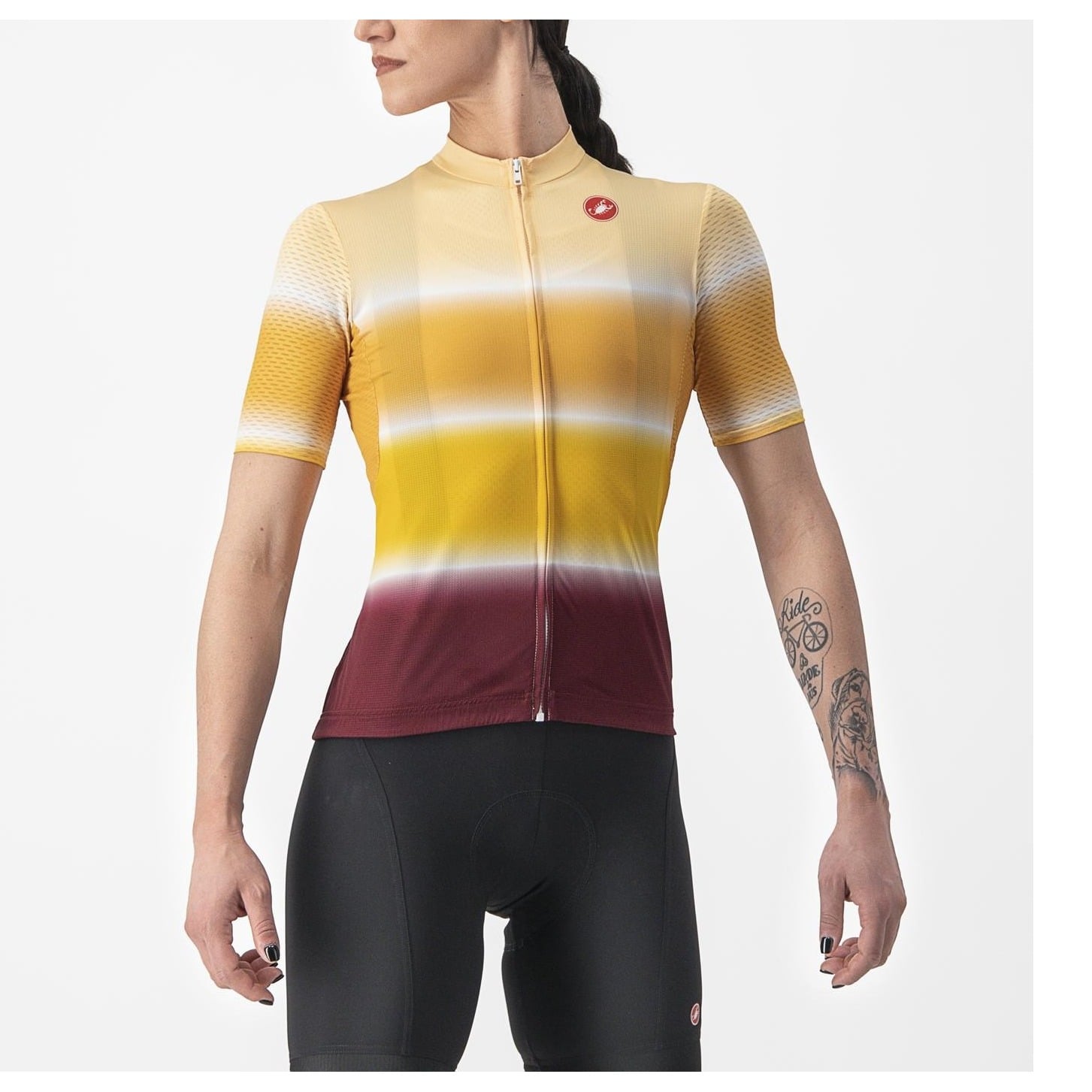 Tricou Castelli Dolce De Dama Galben/Visiniu-S