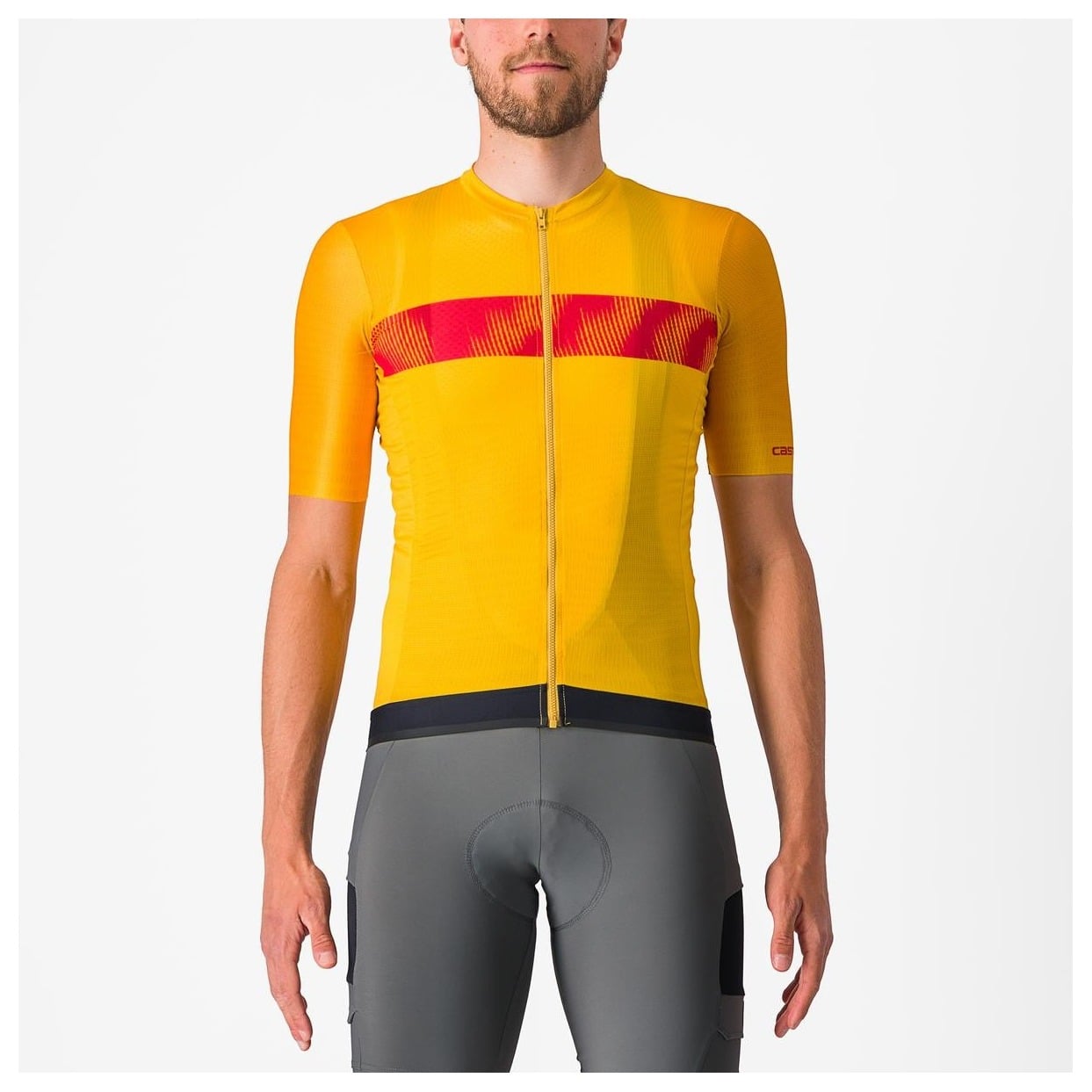 Tricou Cu Maneca Scurta Castelli Unlimited Endurance Galben/Rosu-S