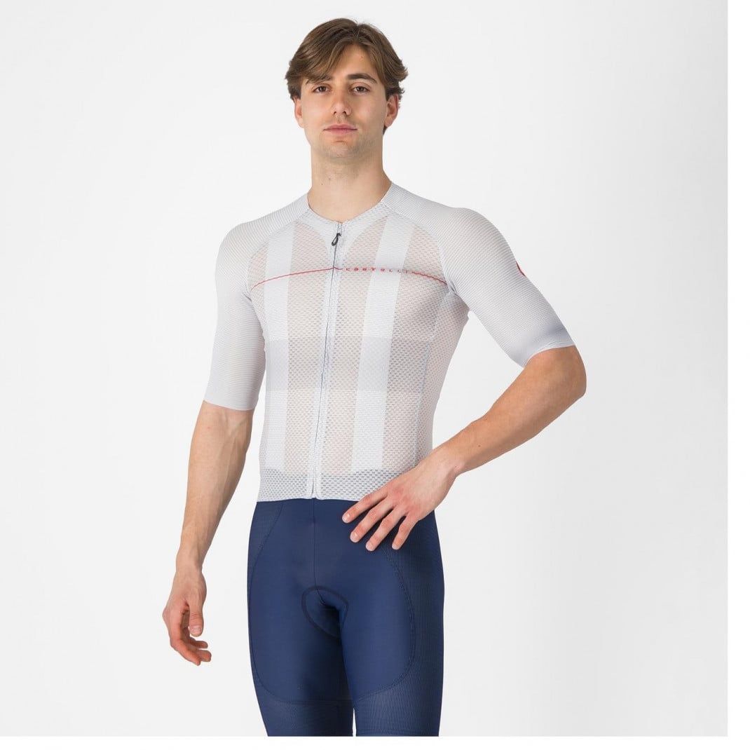 Tricou Castelli Climbers A/C Gri Argintiu/Rosu S