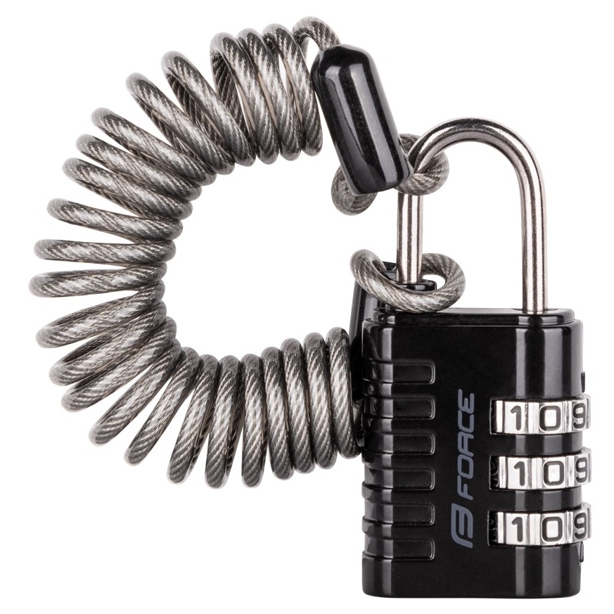 Sistem Antifurt Force Small 2 Spiral Code 120Cm/3Mm Negru