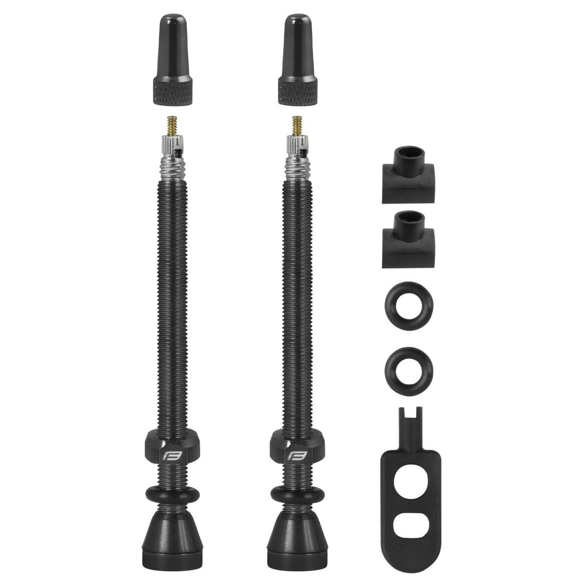 Set Valve Tubeless Force 2Xfv 80Mm Negre
