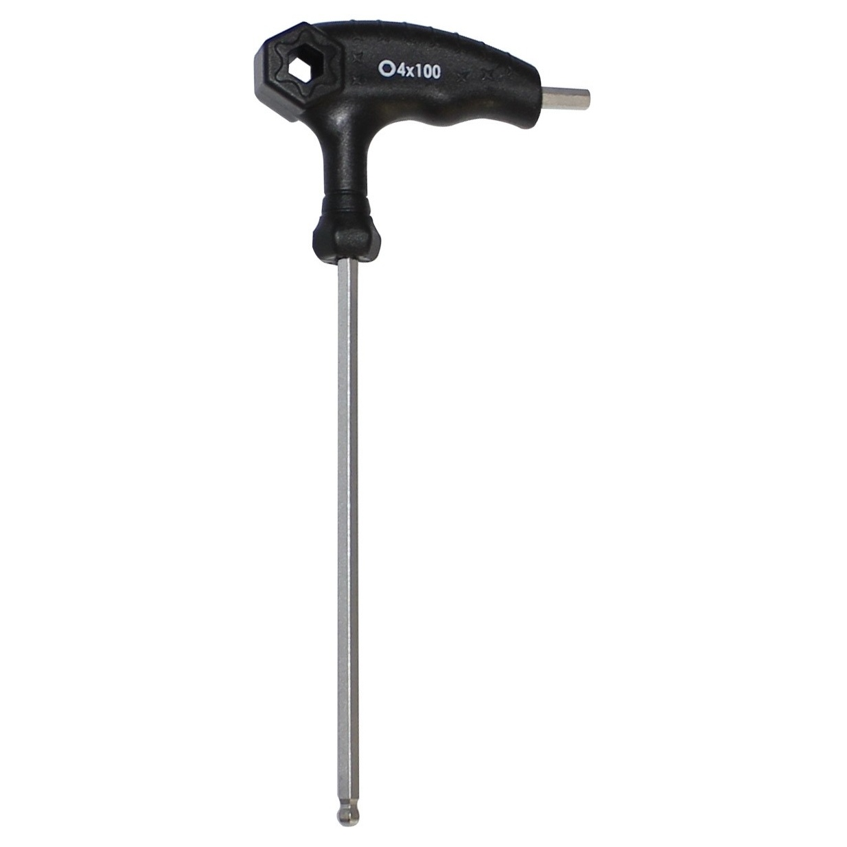 Cheie Force Hexagonala Cu Maner T 4 Mm. Cu Capat Rotund Negru