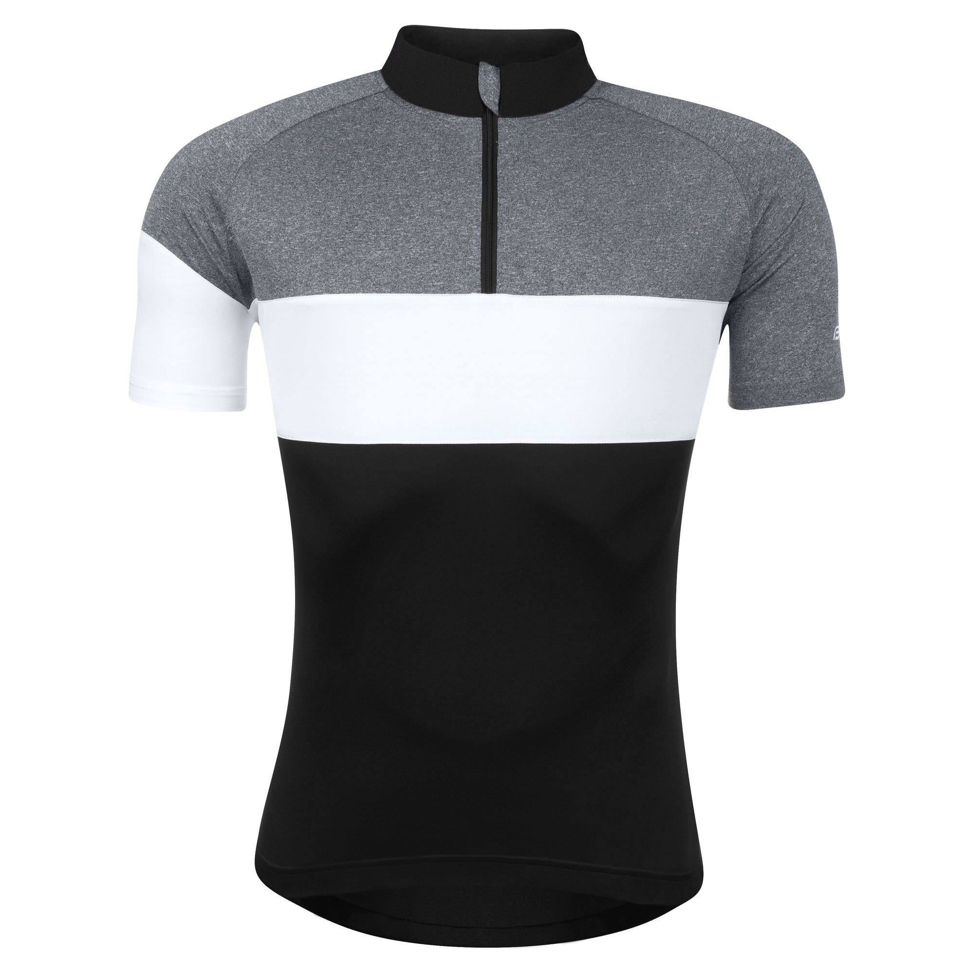 Bluza Ciclism Force View Maneci Scurte Negru/Gri/Alb-M
