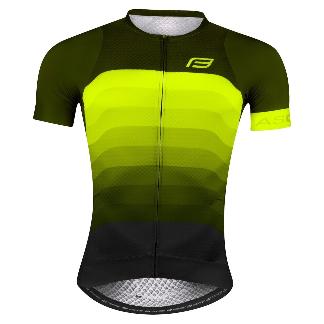 Tricou Force F Ascent Verde - Galben Fluo-M