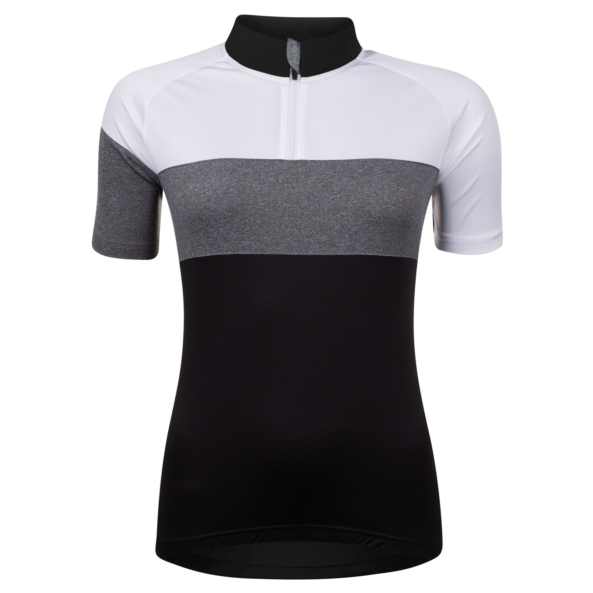 Tricou Force View Lady Maneci Scurte Negru/Alb/Gri-XS