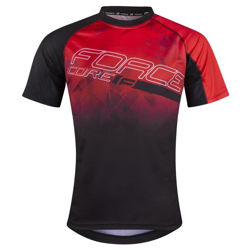 Tricou Ciclism Force Mtb Core Rosu Negru-XS