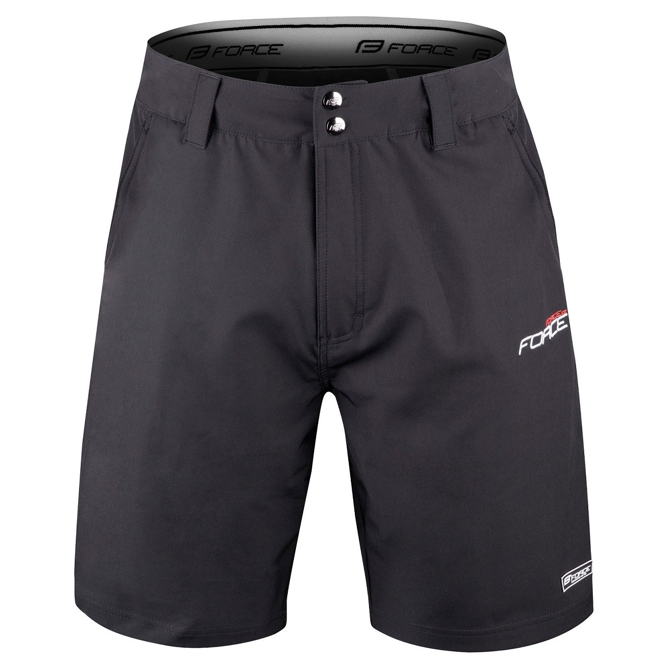 Pantaloni Force Blade Mtb Cu Sub-Pantaloni Cu Bazon Negru-XS