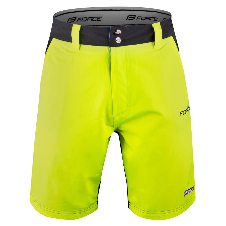 Pantaloni Force Blade Mtb Cu Sub-Pantaloni Cu Bazon Negru/Fluo  Xs