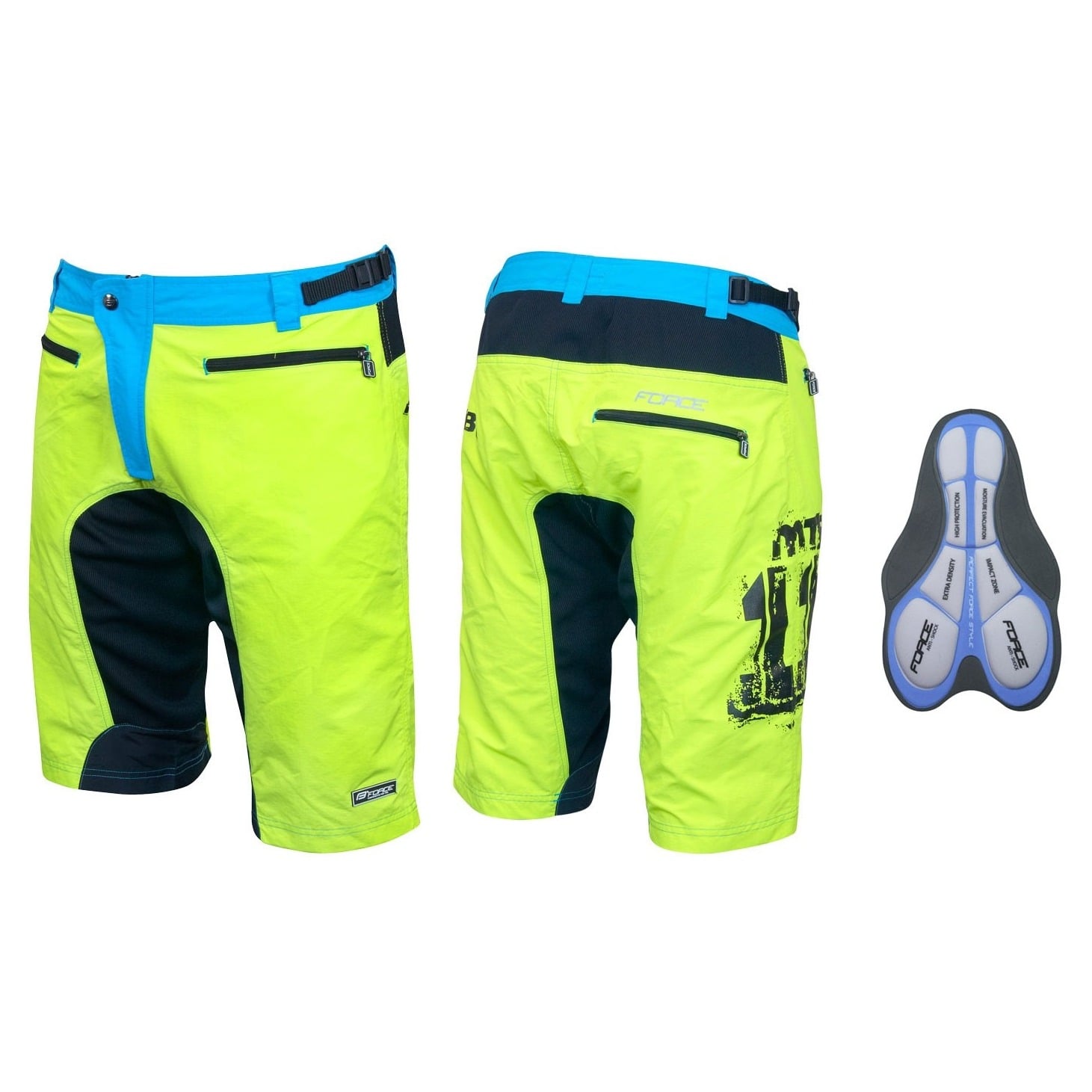 Pantaloni Scurti Force Mtb-11 Cu Interior Detasabil-S