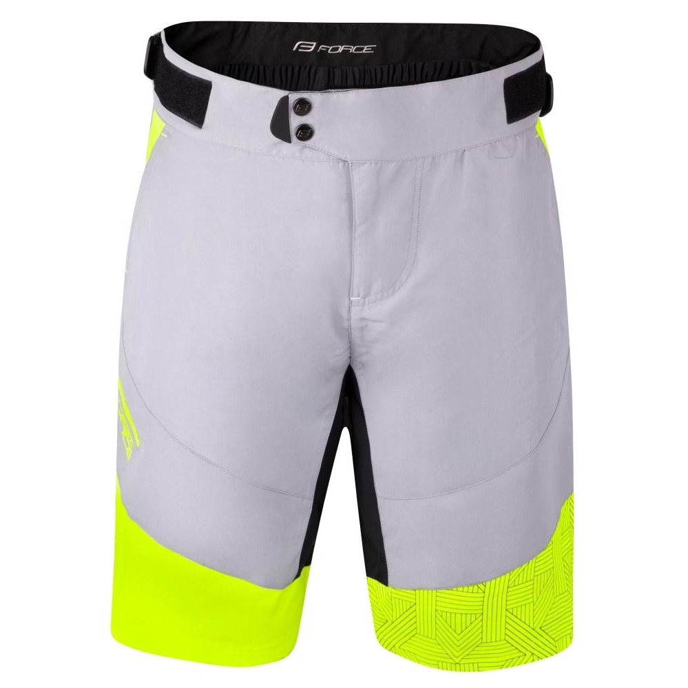Pantaloni Scurti Force Storm Pana La Talie Cu Bazon Gri/Fluo Xxxl