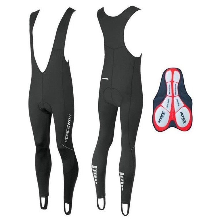 Pantaloni Force Z68 Cu Bretele Negri-S