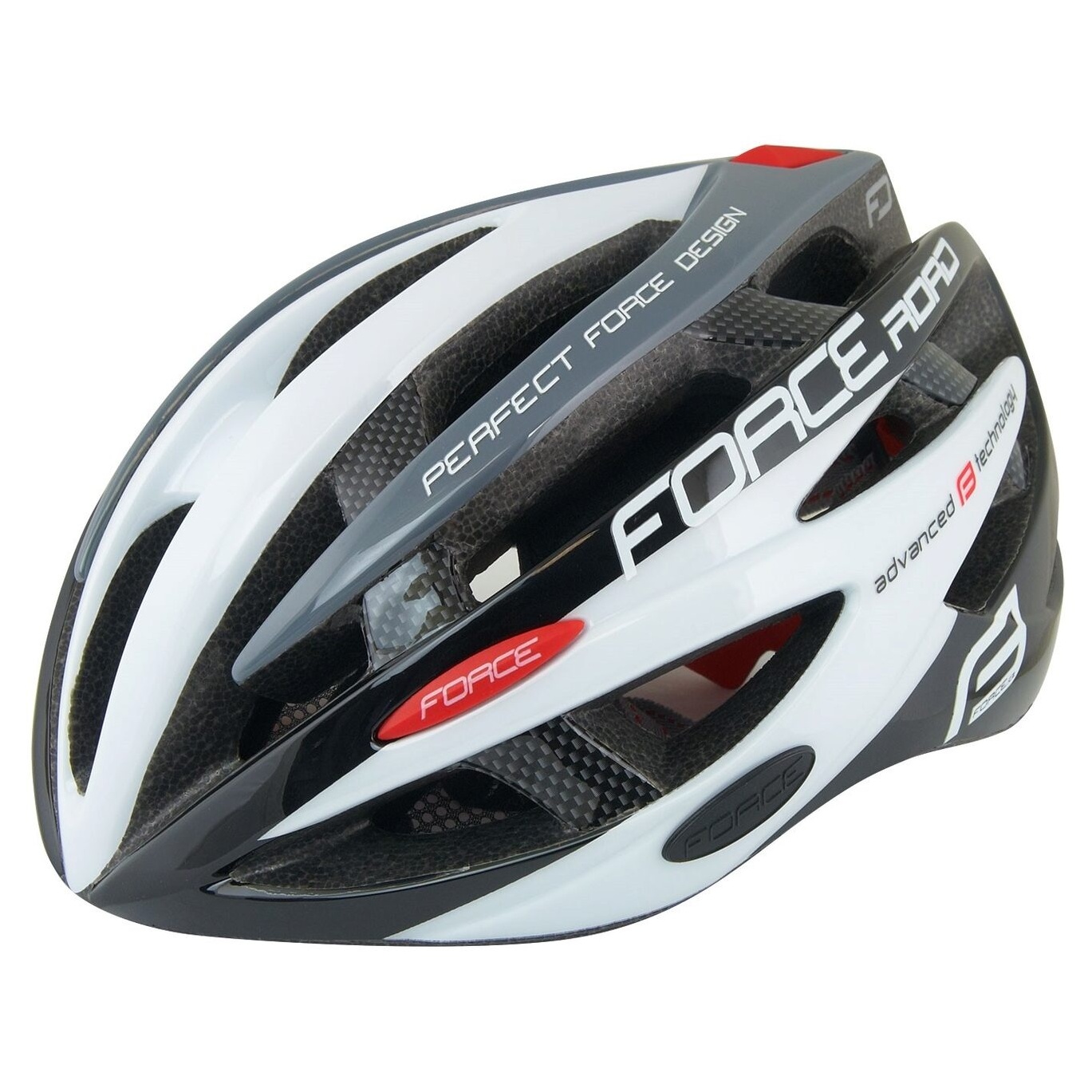 Casca Force Road Junior Negru-Alb-Gri Xs/S