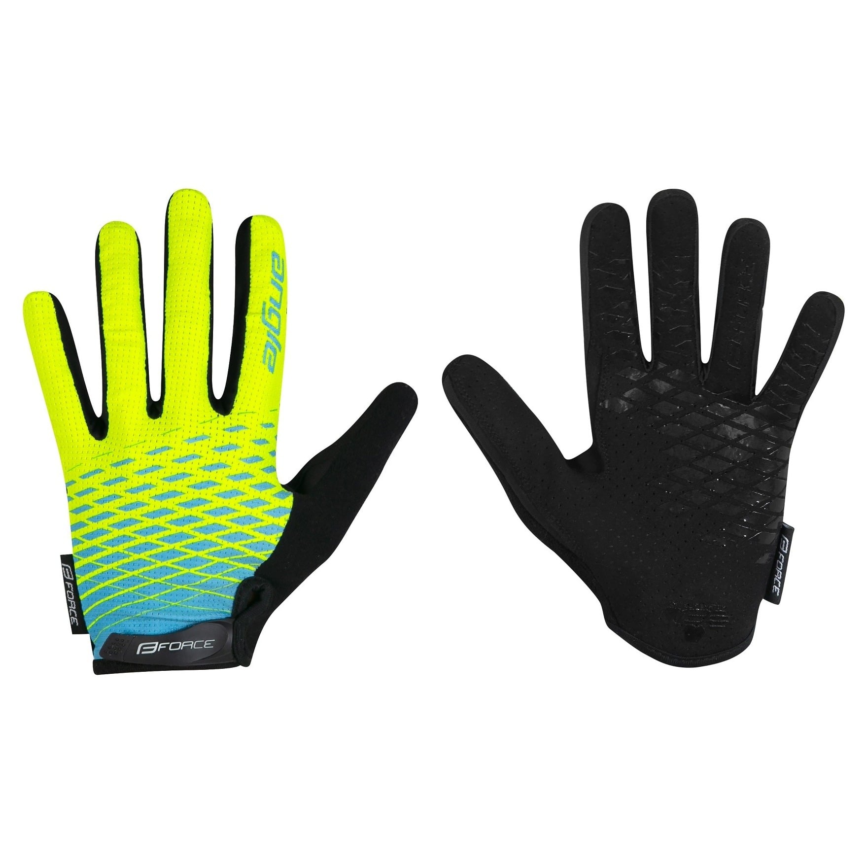 Manusi Force Force Mtb Angle Fluo/Albastru L