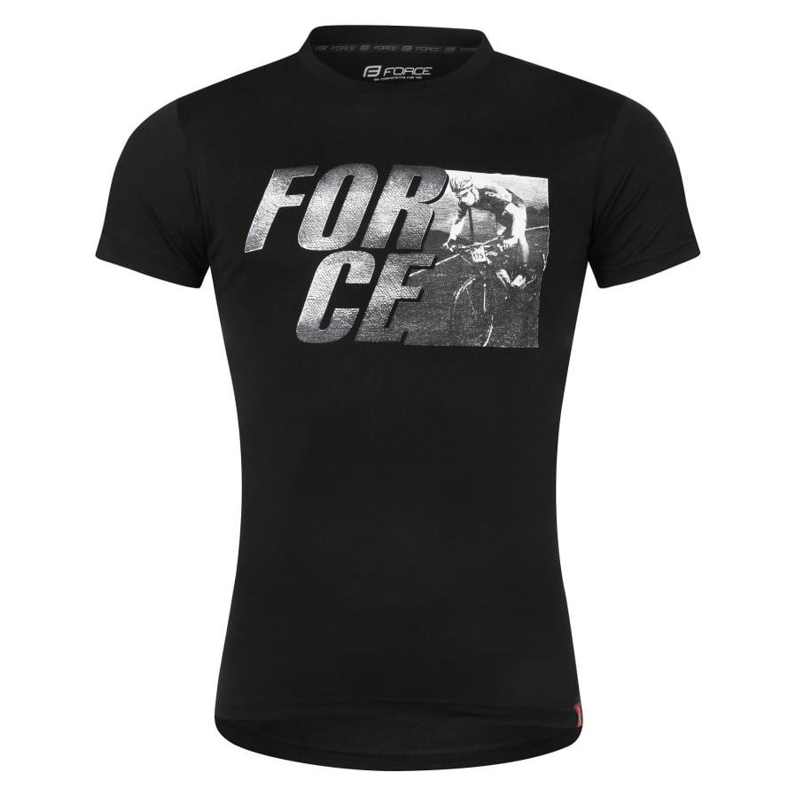 Tricou Force Spirit Maneci Scurte Negru-XS