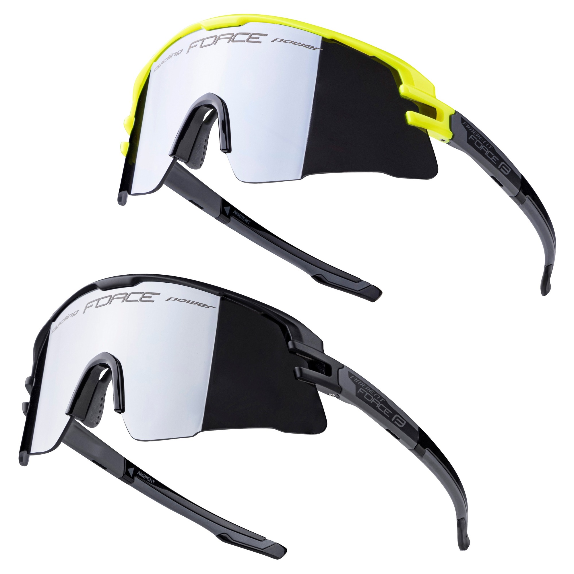 Set 2 Perechi Ochelari Force Ambient Negru + Transparent