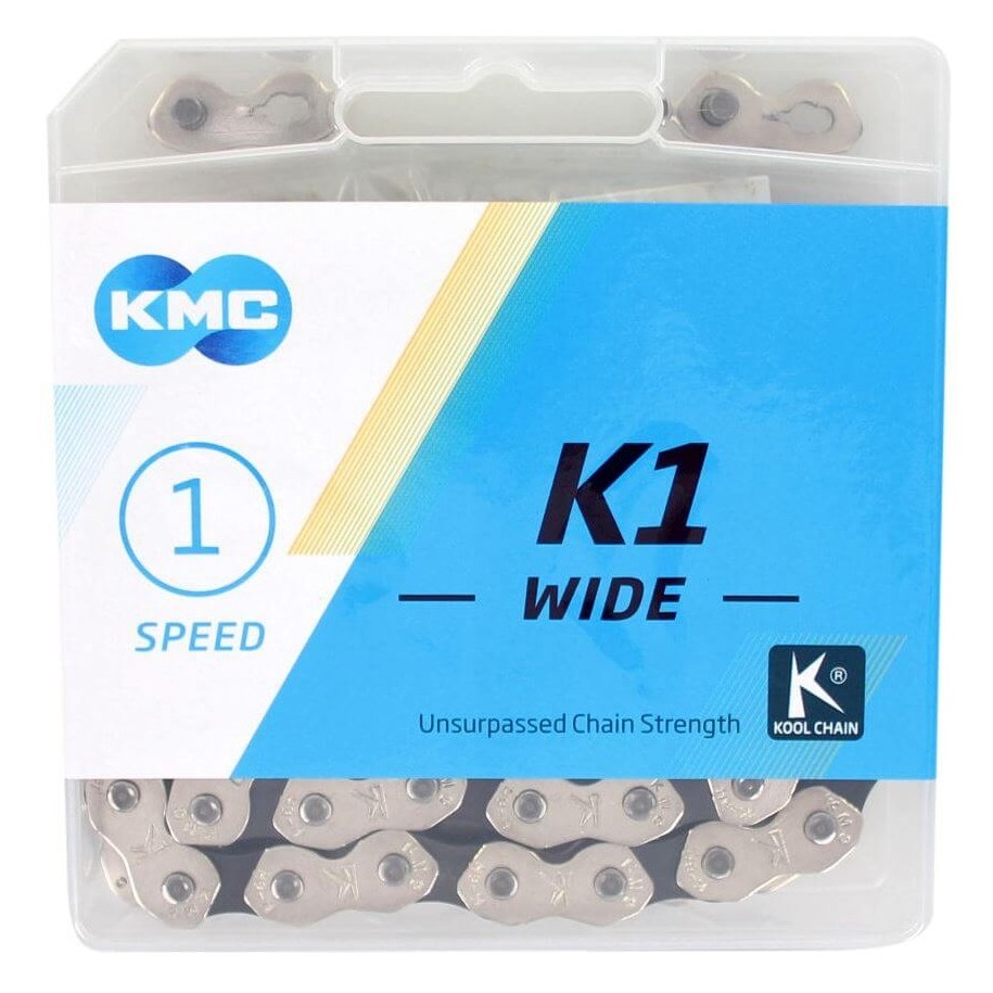Lant Kmc K1 Wide Single-Speed Argintiu/Negru 100 Zale