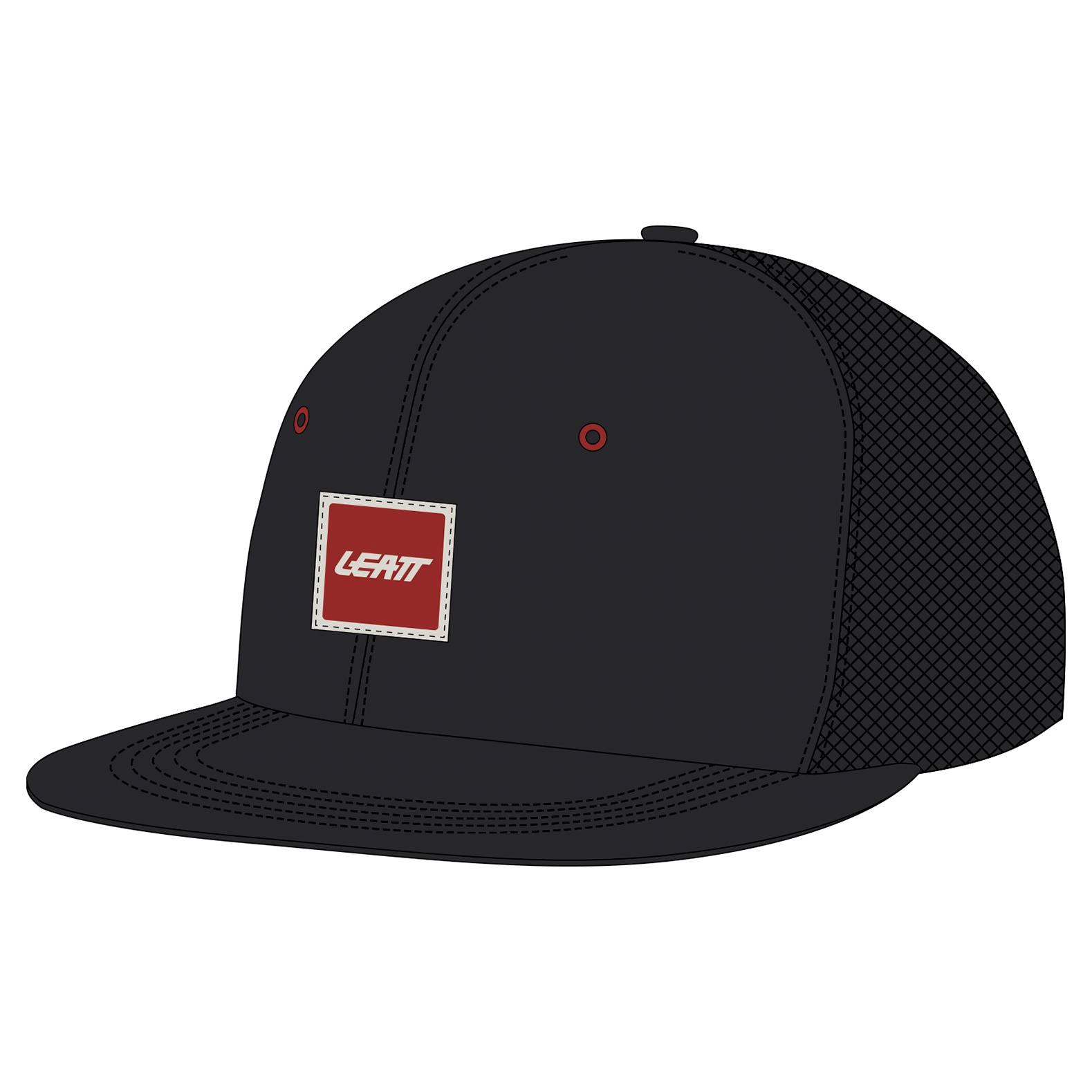 Sapca Leatt Trucker Tech Black S/Xl