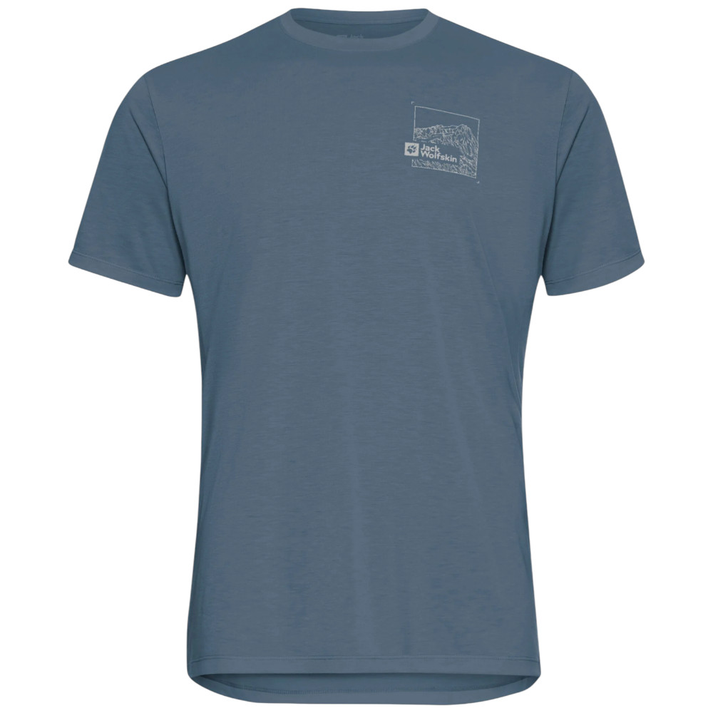 Tricou tehnic barbati Jack Wolfskin Vonnan Graphic -Albastru-S