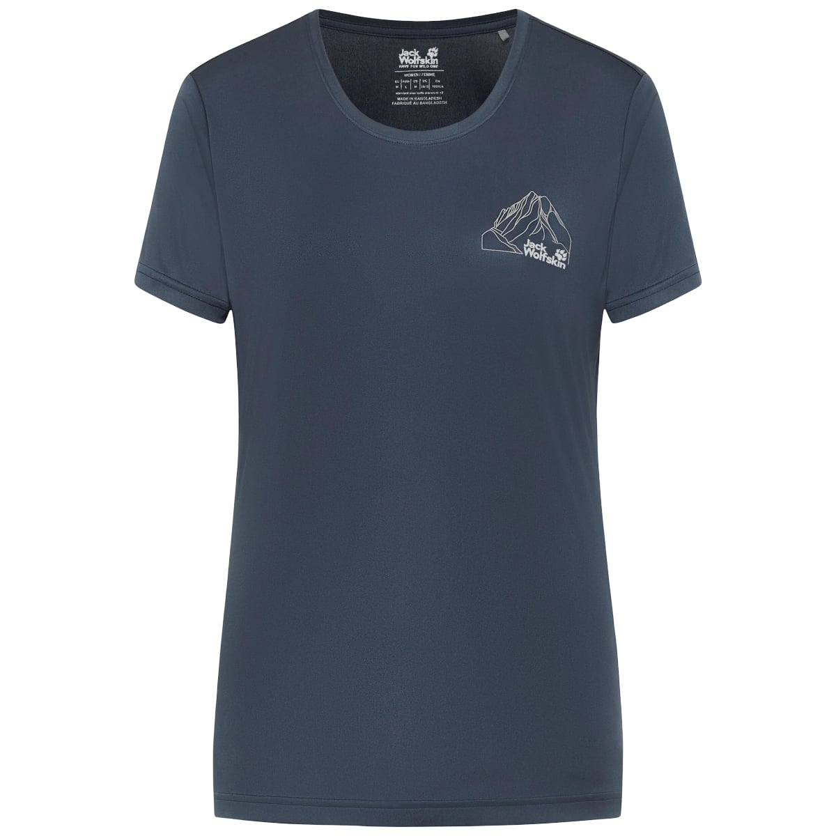 Tricou tehnic dama Jack Wolfskin Peak Graphic SS 2026-Bleumarin-XS