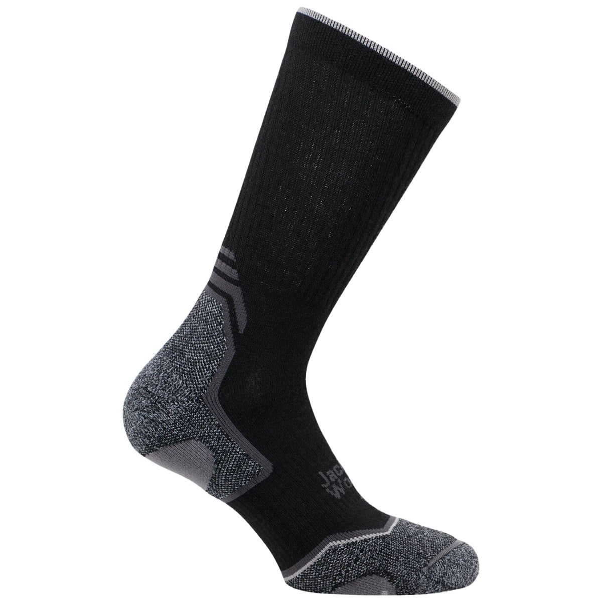 Sosete trekking Jack Wolfskin Hike Merino-Negru/Gri-35-37