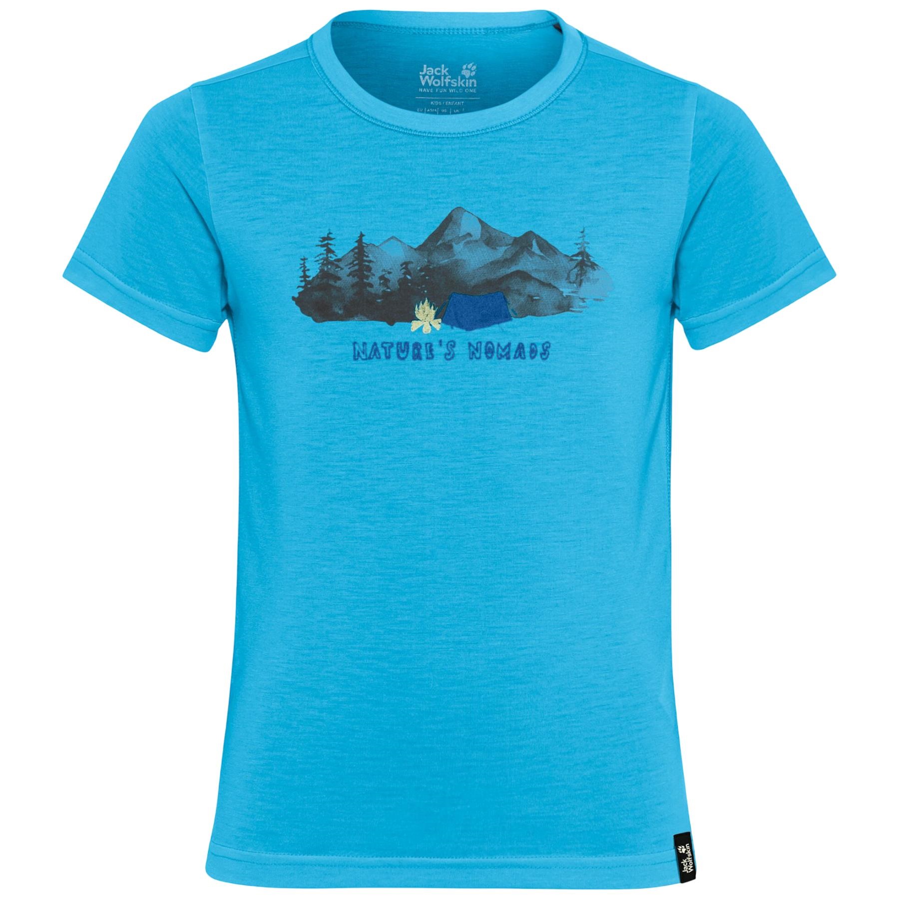 Tricou copii Jack Wolfskin Hiking Graphic SS 2026-Albastru-128