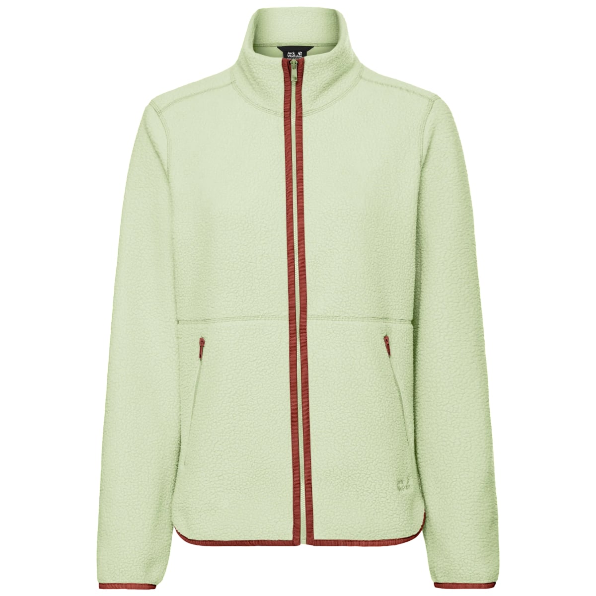 Fleece dama Jack Wolfskin Lite Curl FZ FW 2026-Verde Deschis-XS