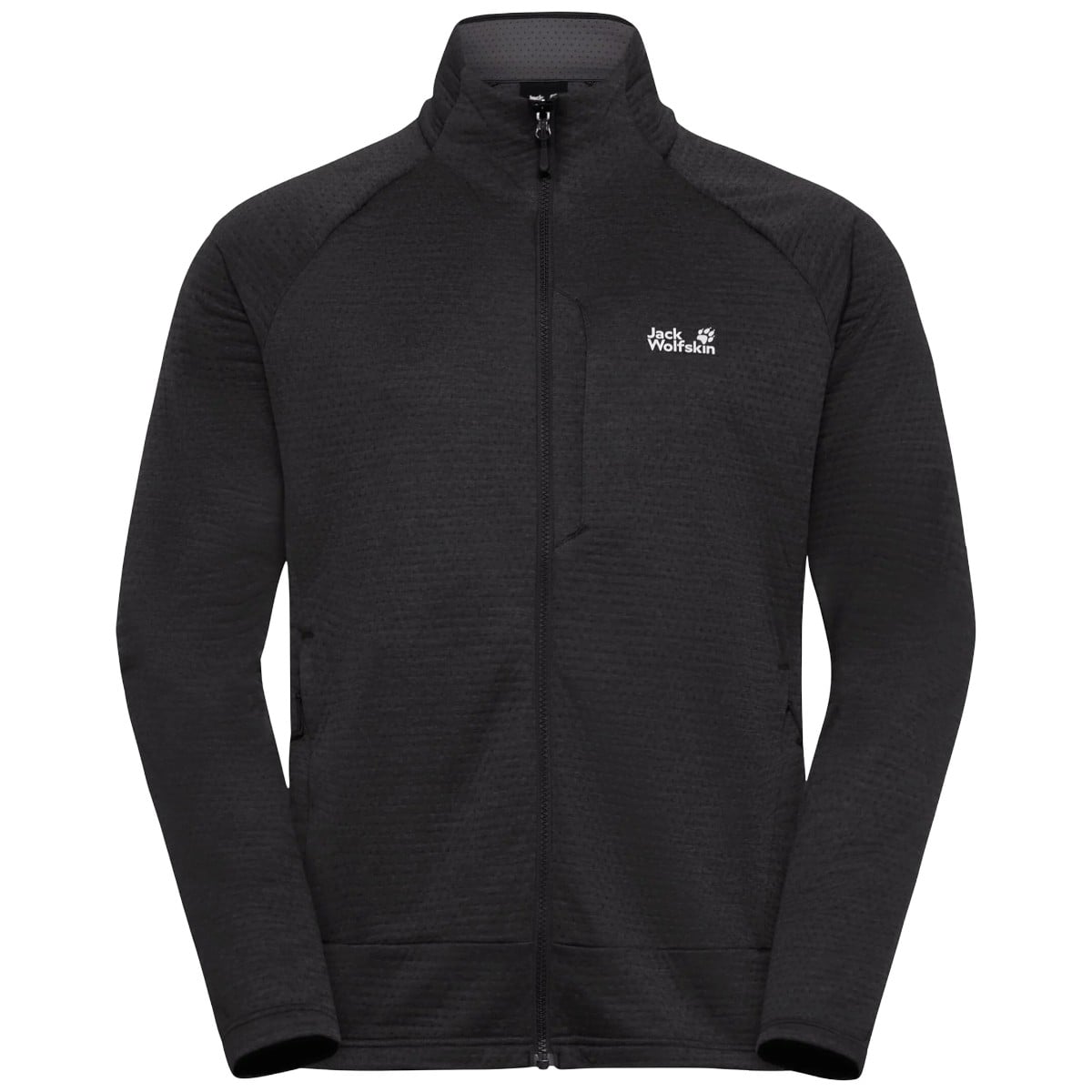 Fleece barbati Jack Wolfskin Anytrail FZ-Negru-S
