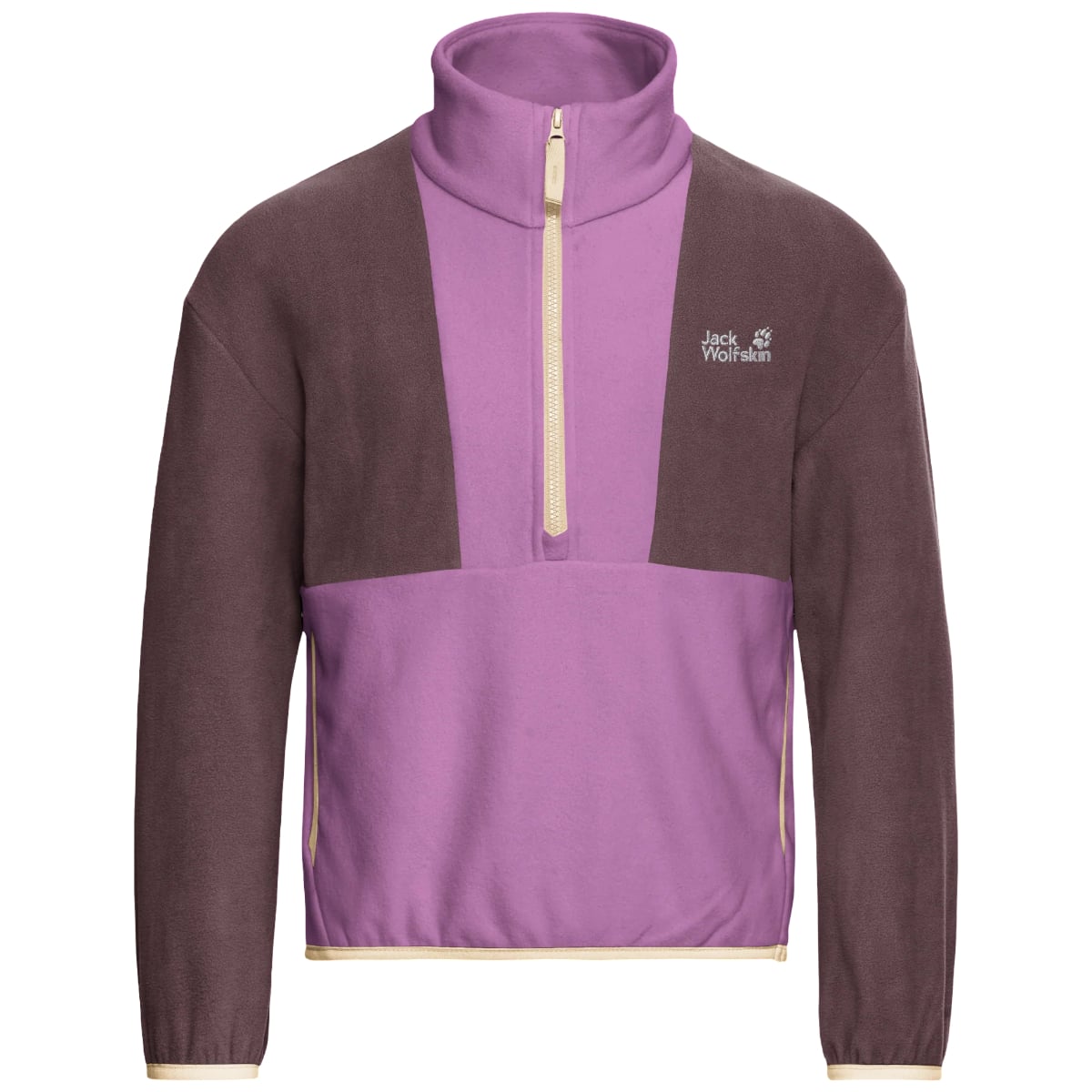 Fleece copii Jack Wolfskin Colorblock Taunus HZ FW 2026-Roz-128