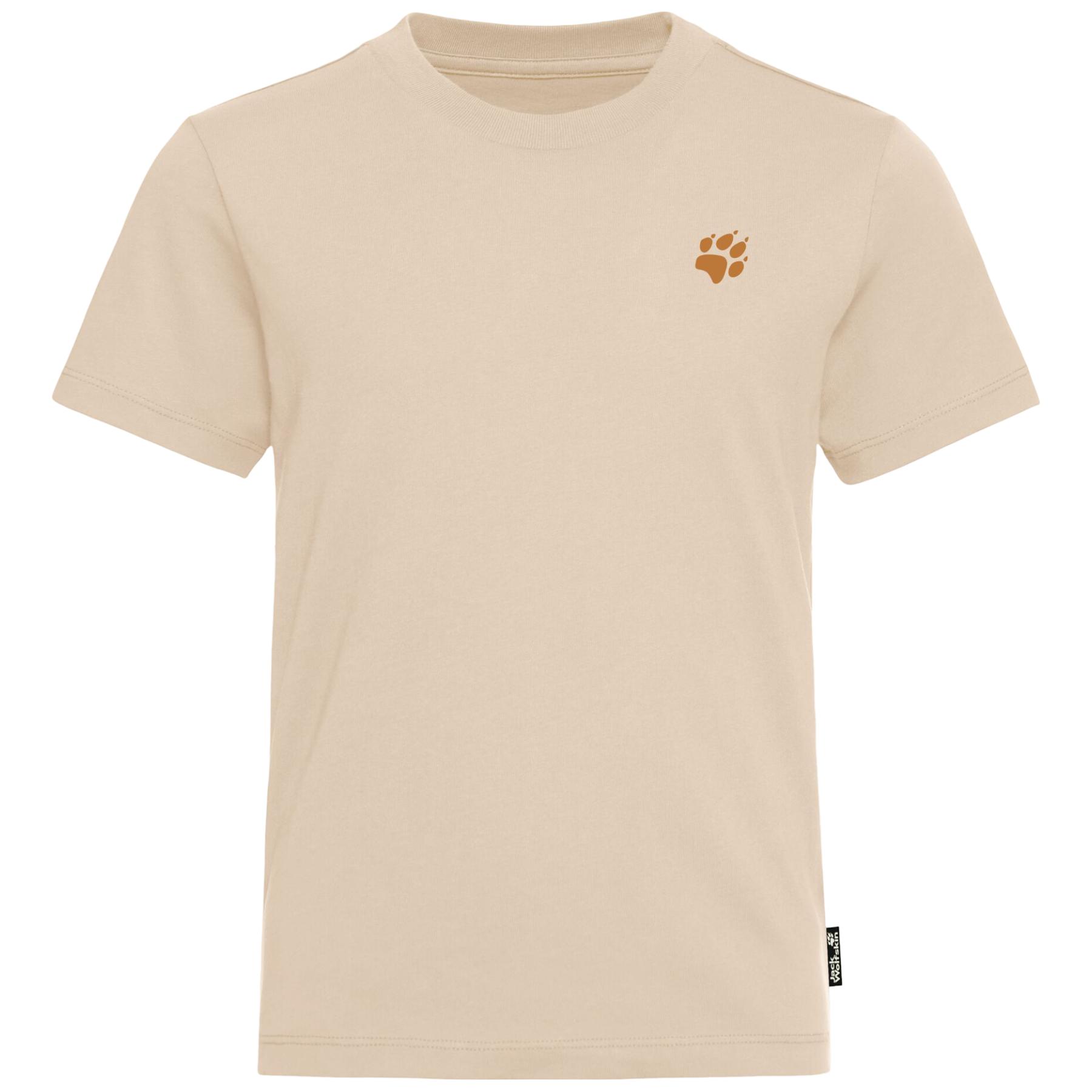 Tricou copii Jack Wolfskin Paw SS 2026-Bej-128