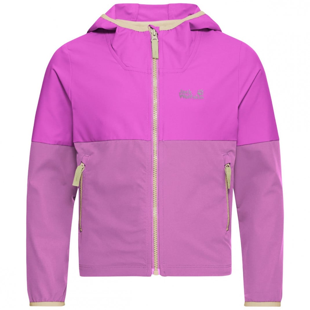 Jacheta softshell copii Jack Wolfskin Sandbird Hooded SS 2026
