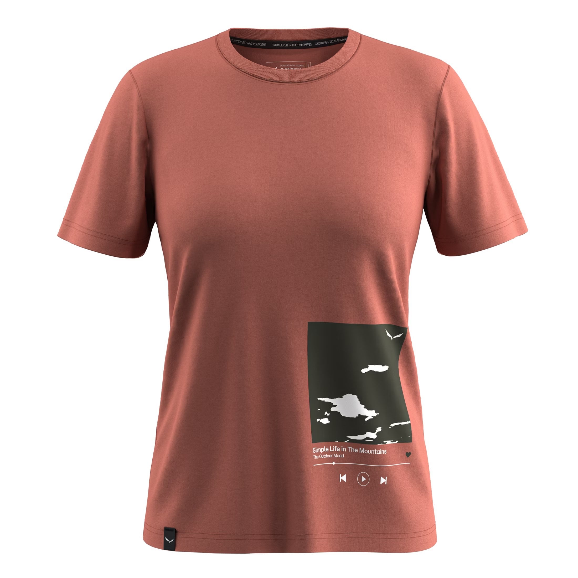 Tricou dama Salewa Eagle Cover-Rosu Deschis-40/34