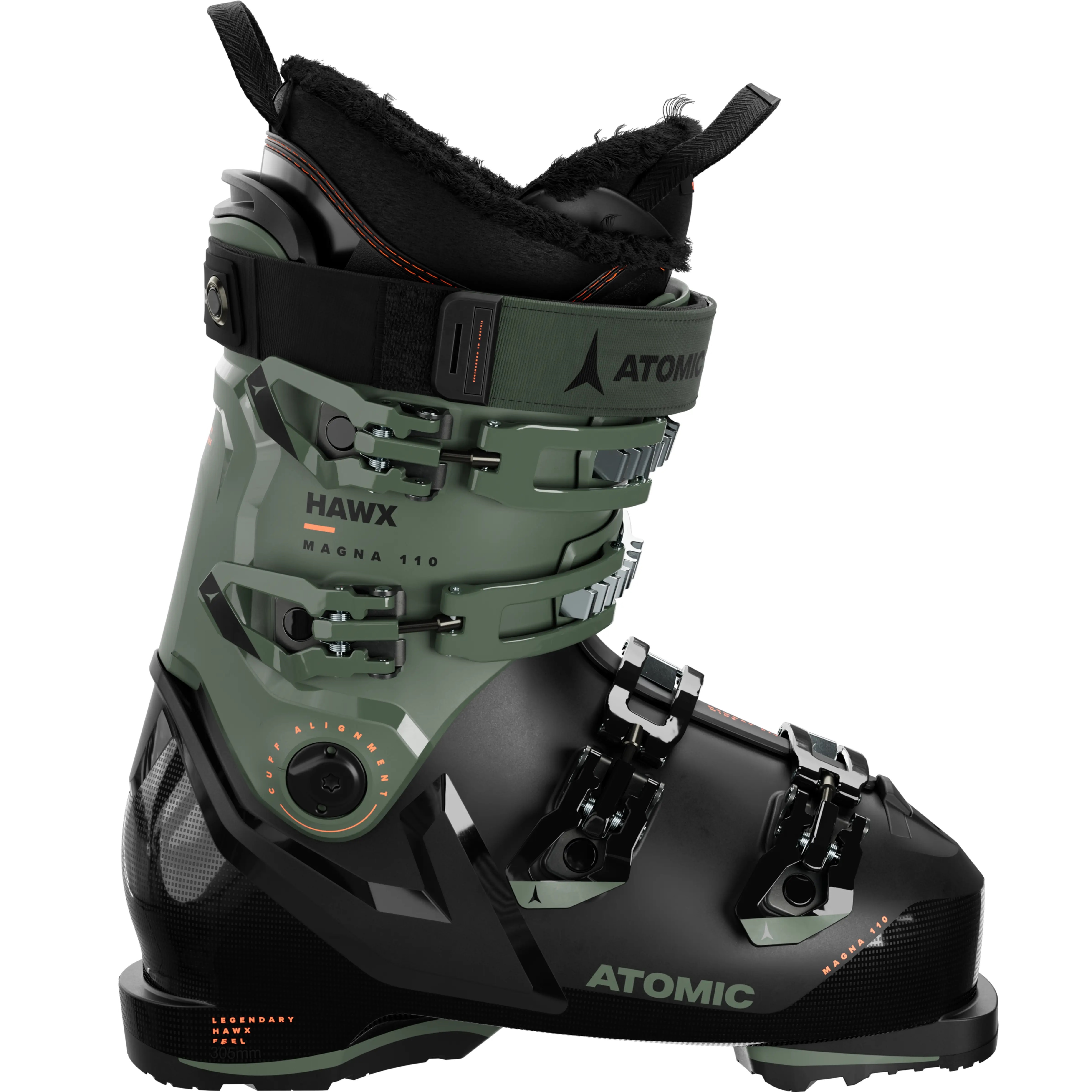 Clapari barbati Atomic Hawx Magna 110 GW 2025-Negru/Verde-27X