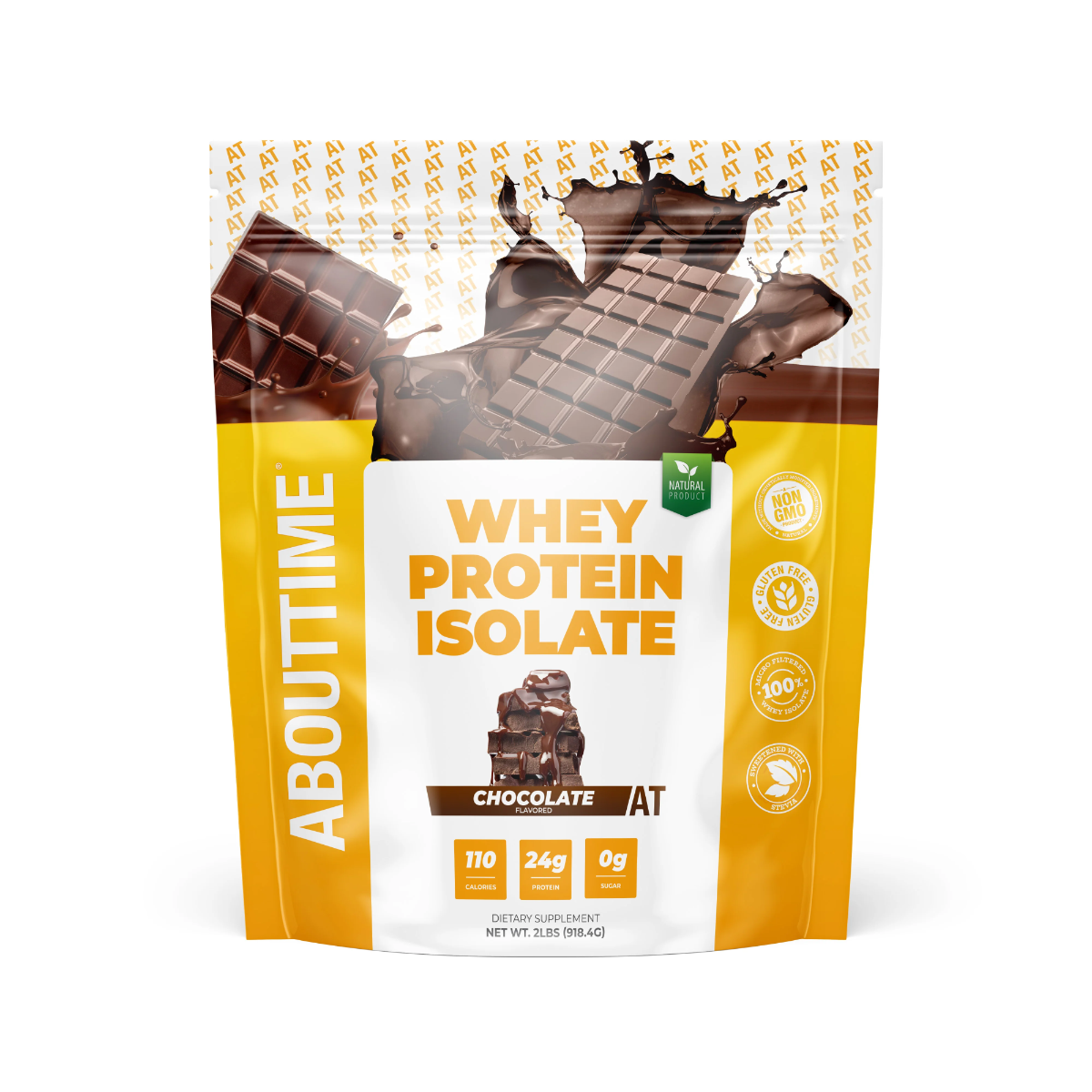 Izolat Proteic din Zer cu Aroma de Ciocolata Abouttime Whey Protein Isolate 918.4 G
