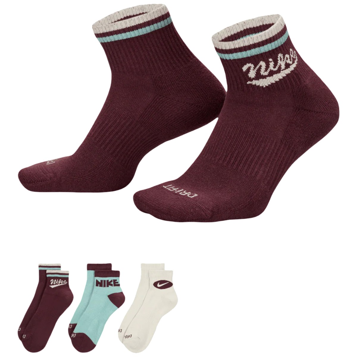 Set 3 perechi sosete Nike Everday Plus Ankle
