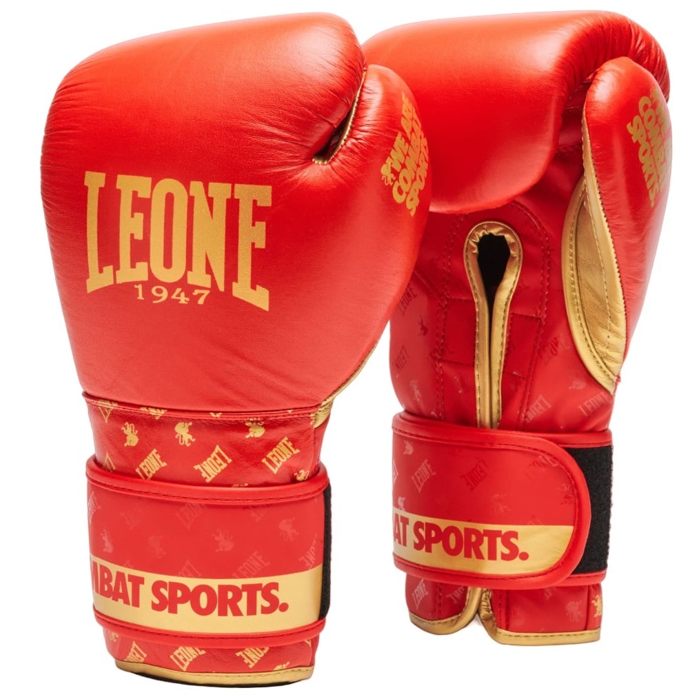 Manusi box Leone DNA-Rosu/Auriu-10 oz