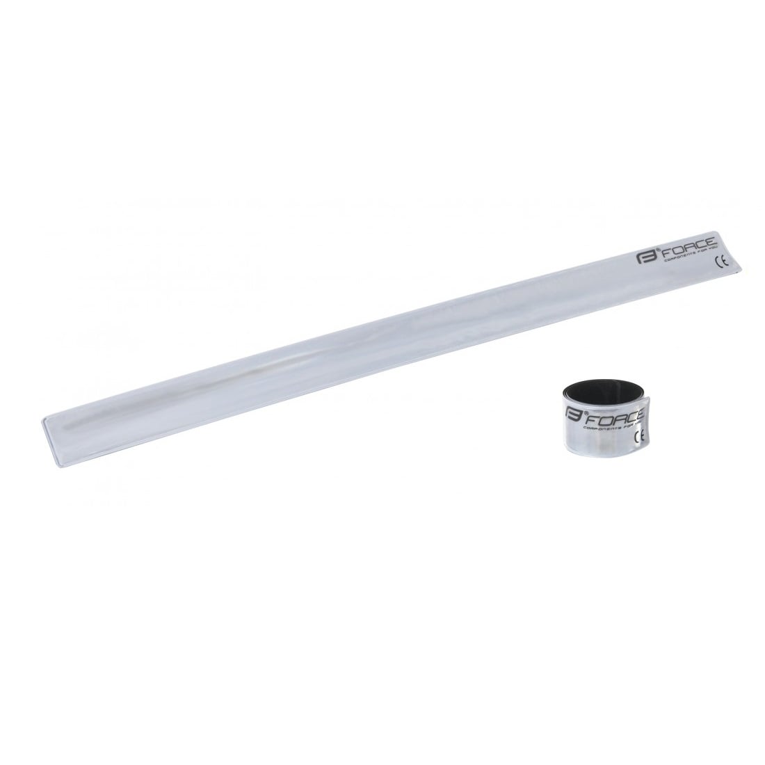 Banda reflectorizanta retractabila Force 38 cm-Argintiu