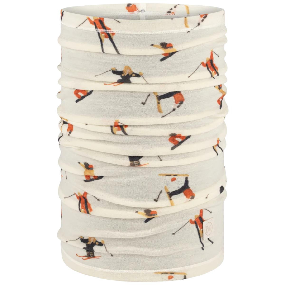 Bandana tubulara multifunctionala Buff Merino Lightweight Prints Tinsu Ecru