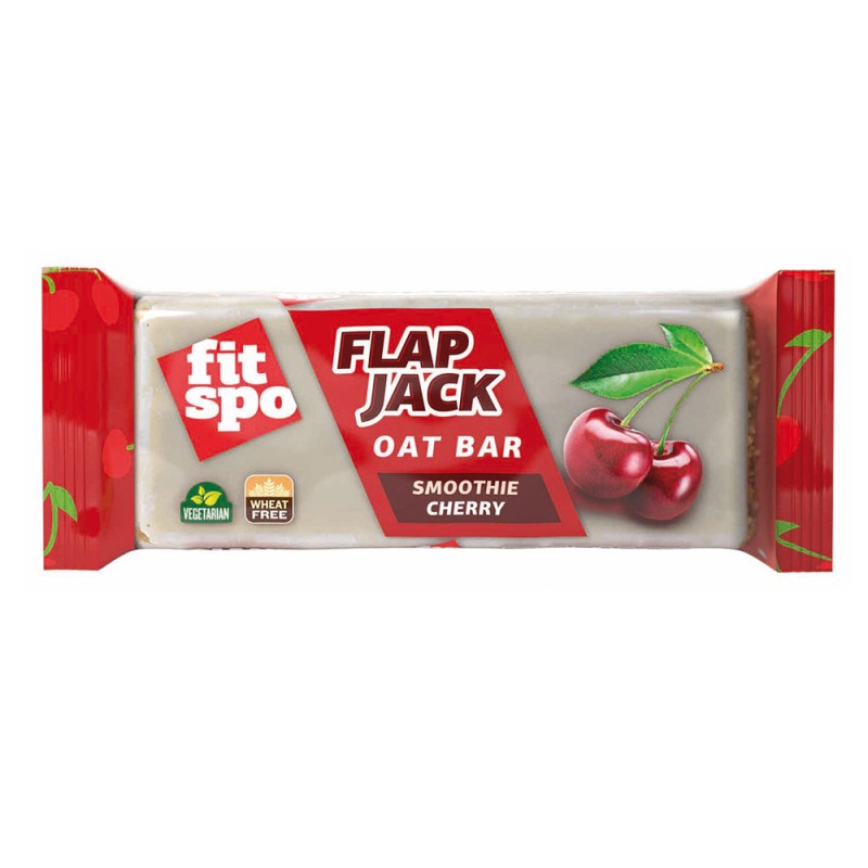 Baton din ovaz FitSpo Flapjack Oat Bar Aroma de Smoothie de cirese, 90g