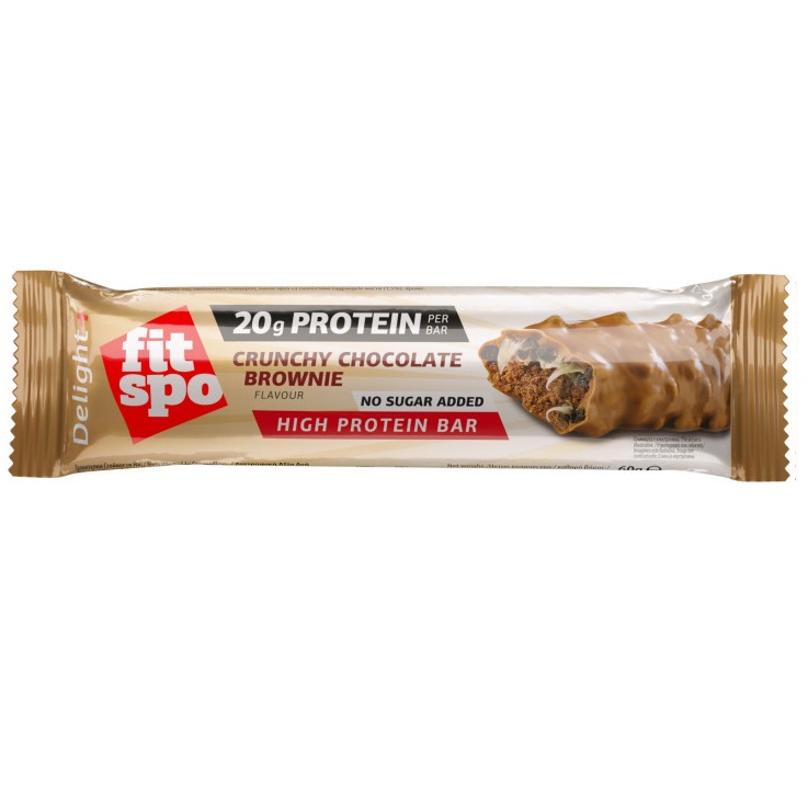 Baton proteic Fitspo Delight Protein Aroma de Ciocolata, 60g