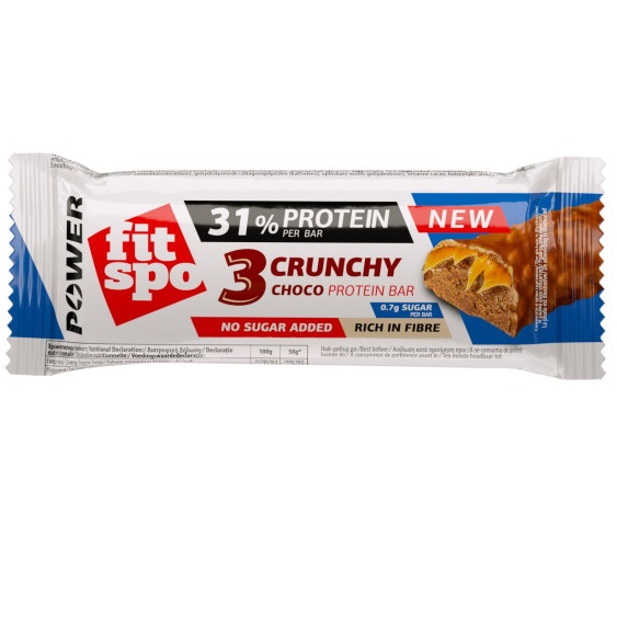 Baton proteic Fitspo Power Protein Aroma de Ciocolata crocanta, 50g