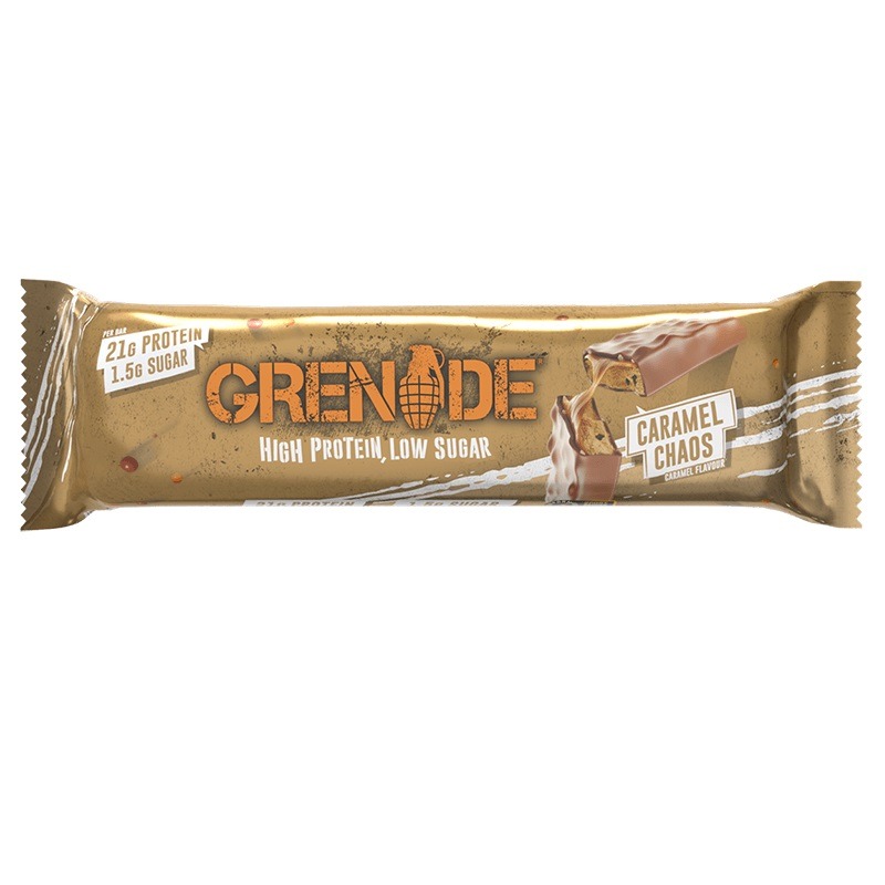 Baton proteic Grenade Carb Killa Aroma de Caramel Chaos, 60g