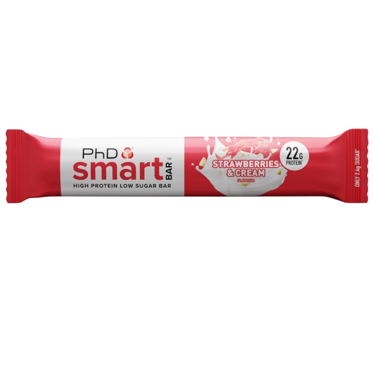 Baton proteic PhD Smart Bar Aroma de Capsuni, 64g