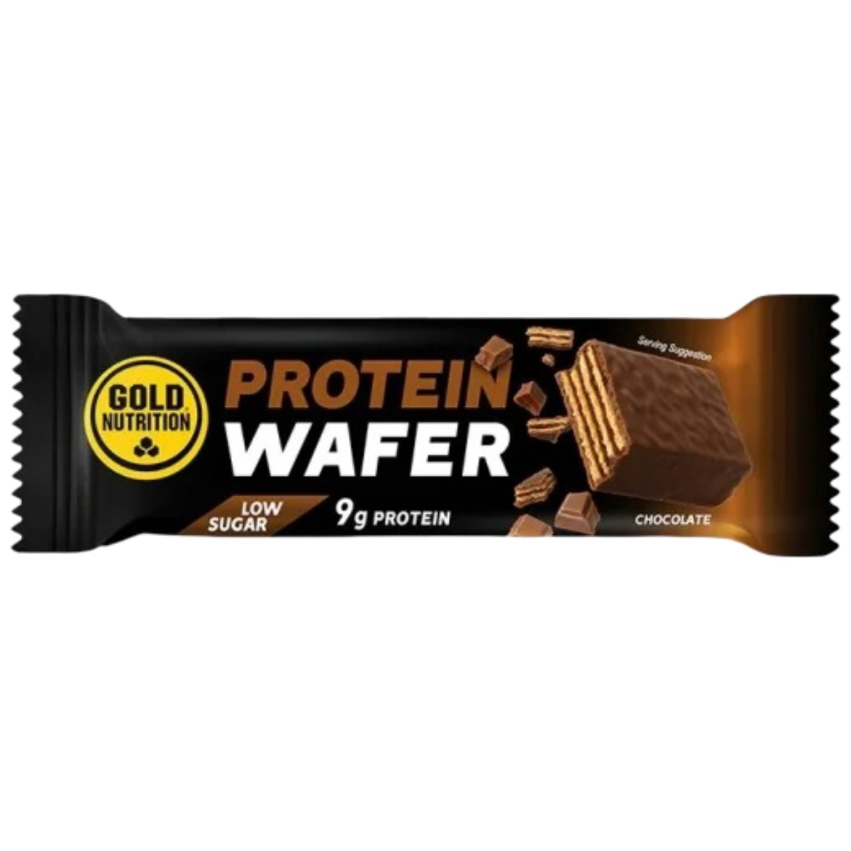 Baton proteic Gold Nutrition Wafer, aroma de ciocolata, 30g