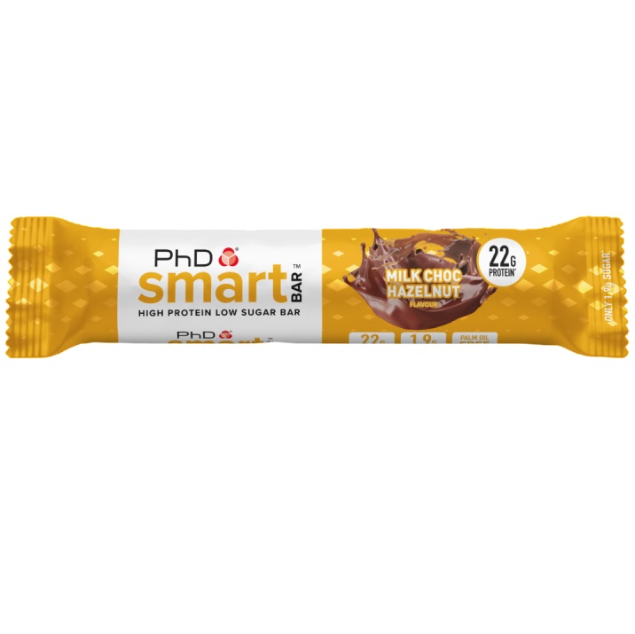 Baton proteic PhD Smart Bar Aroma de Alune si Ciocolata cu lapte, 64g