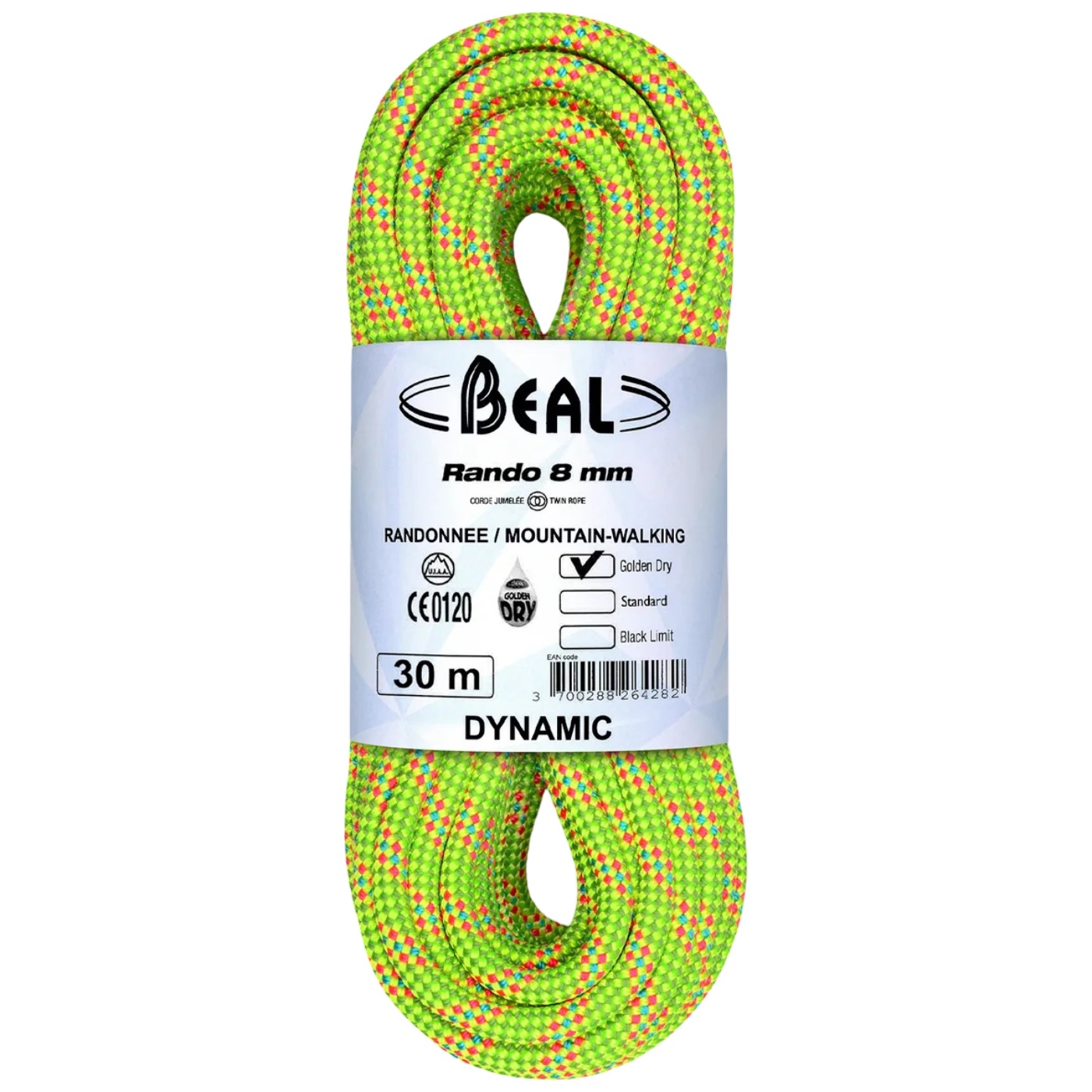Coarda dinamica Beal Rando Golden Dry 8 mm-Galben-48 m