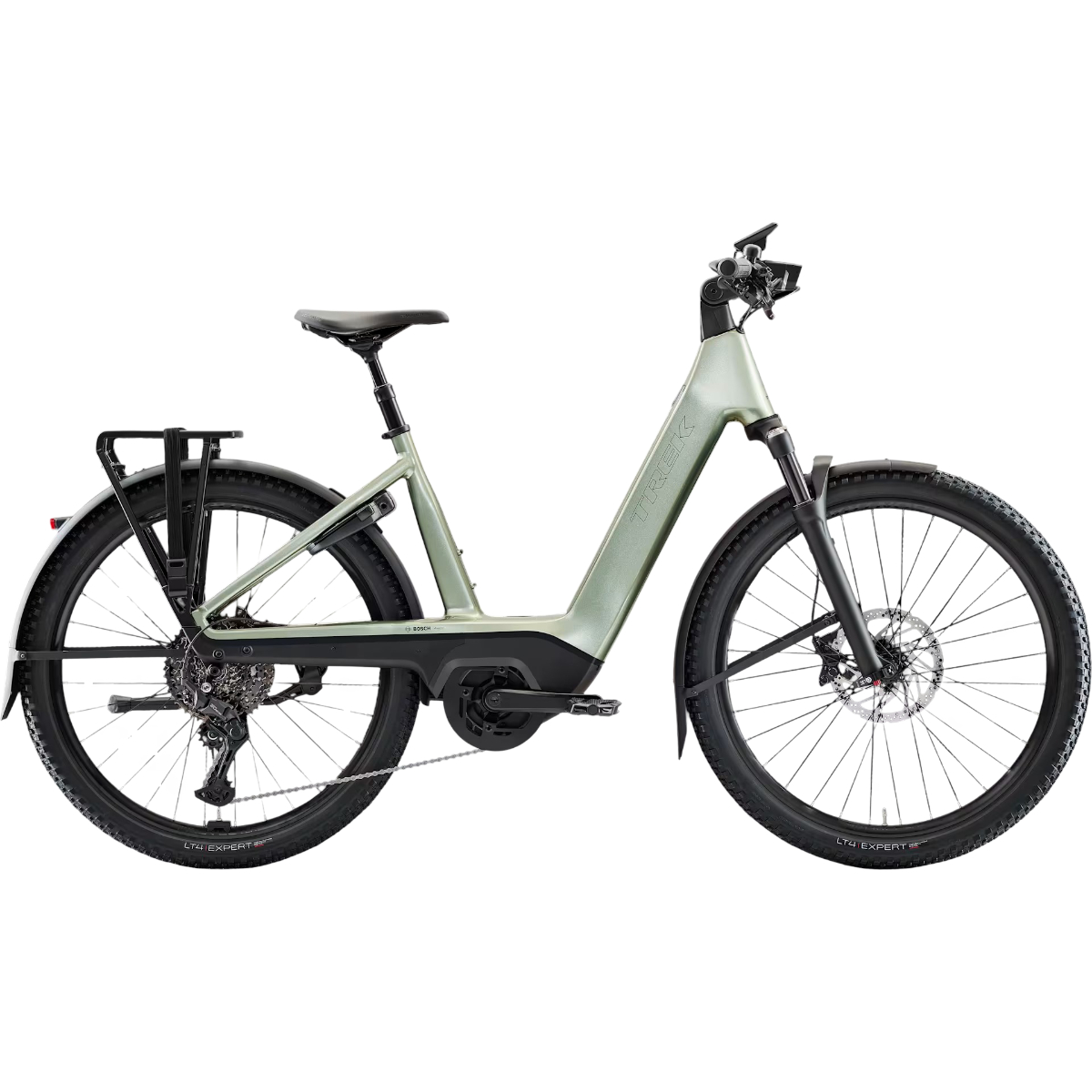 Bicicleta electrica Trek Charter+ 4 Trail 800 Wh Lowstep 27.5" 2026-Verde Deschis-XL