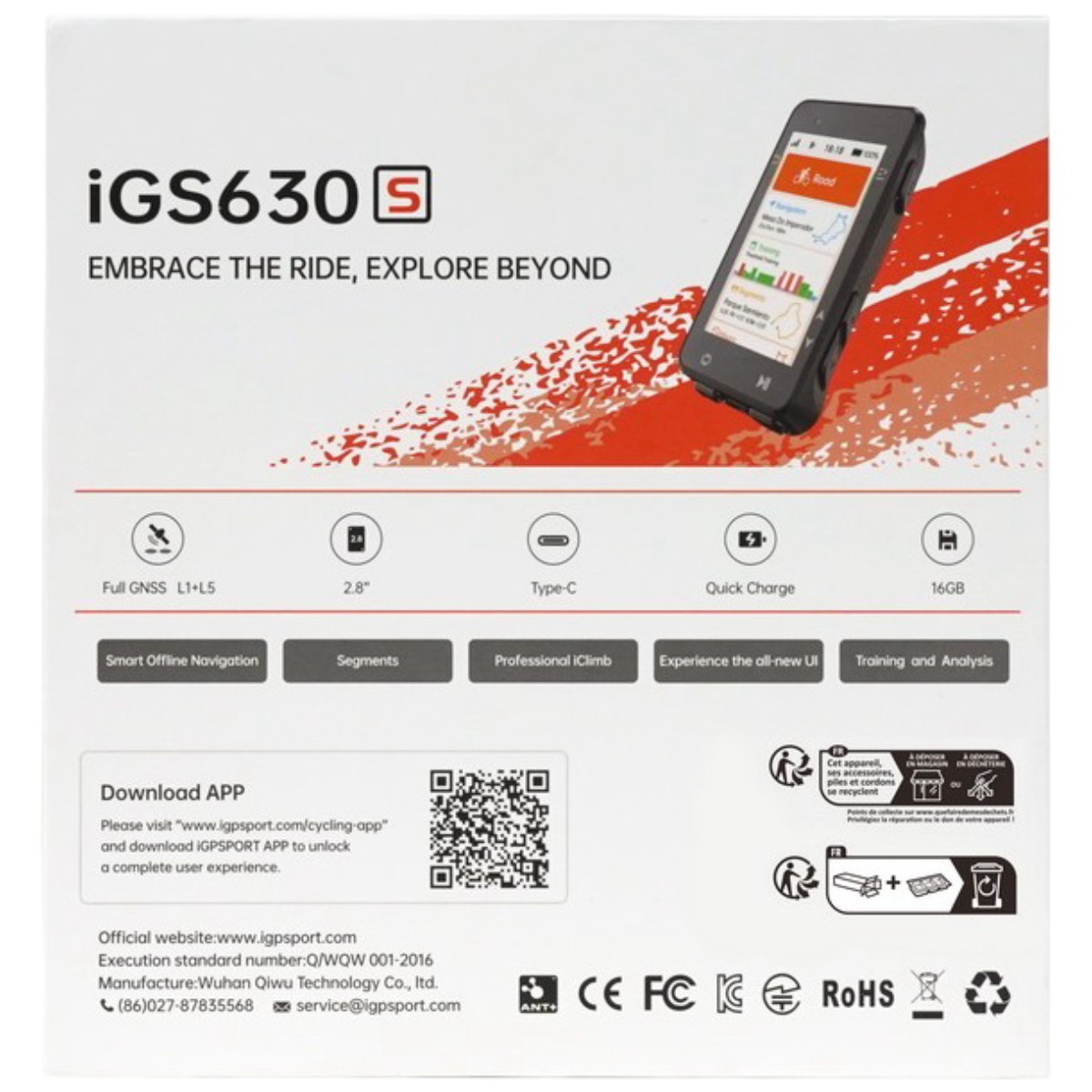 Ciclocomputer GPS iGPSPORT iGS630S