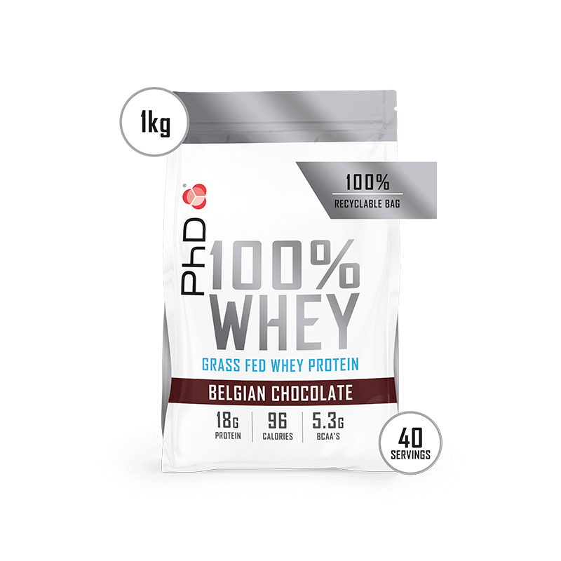 Pudra proteica Phd 100% Whey 1kg, Aroma Ciocolata Belgiana