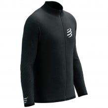 Bluza alergare barbati Compressport Seamless Zip-Negru-S